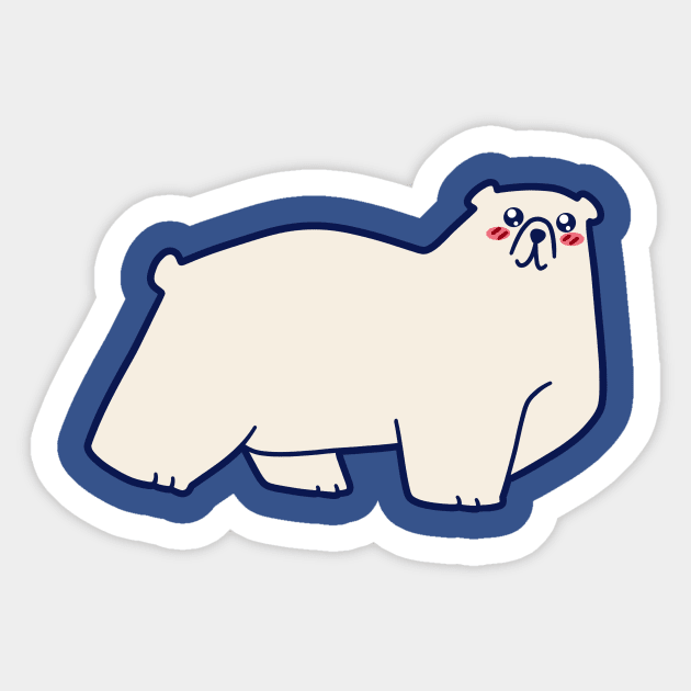 Kawaii Polar Bear Sticker by saradaboru